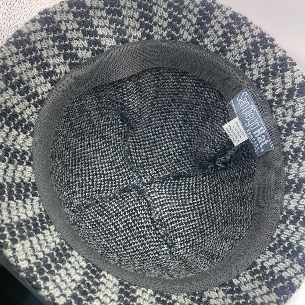 San Diego Hat Company Vintage Black‎ and White Houndstooth Hat - Picture 4 of 4